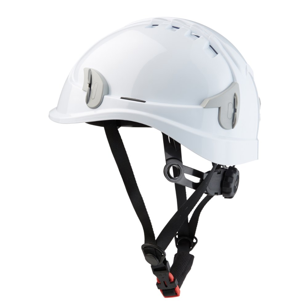 Casque monteur ventilé avec attaches pour lampe frontale blanc – Singer ALPINW