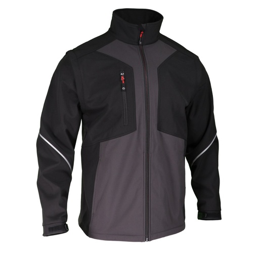 Veste softshell manches amovibles noir/gris – Singer VANKOUVER