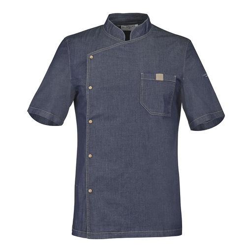 Veste de cuisine homme en jean manches courtes Bièvre